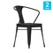 Flash Furniture Black Patio Club Chairs with Poly Resin Seats, 2PK 2-SB-T11C-BK-GG - alternate 8